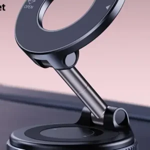 Foldable magnetic car phone holder w/multi angle adjustment