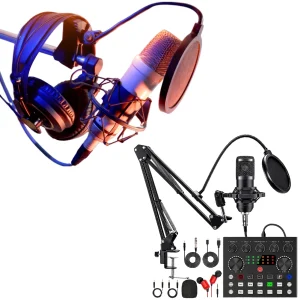 BM800 Podcast Mic & V8 Sound Card Bundle