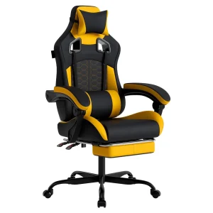 Ergonomic Massage Gaming Chair with Footrest