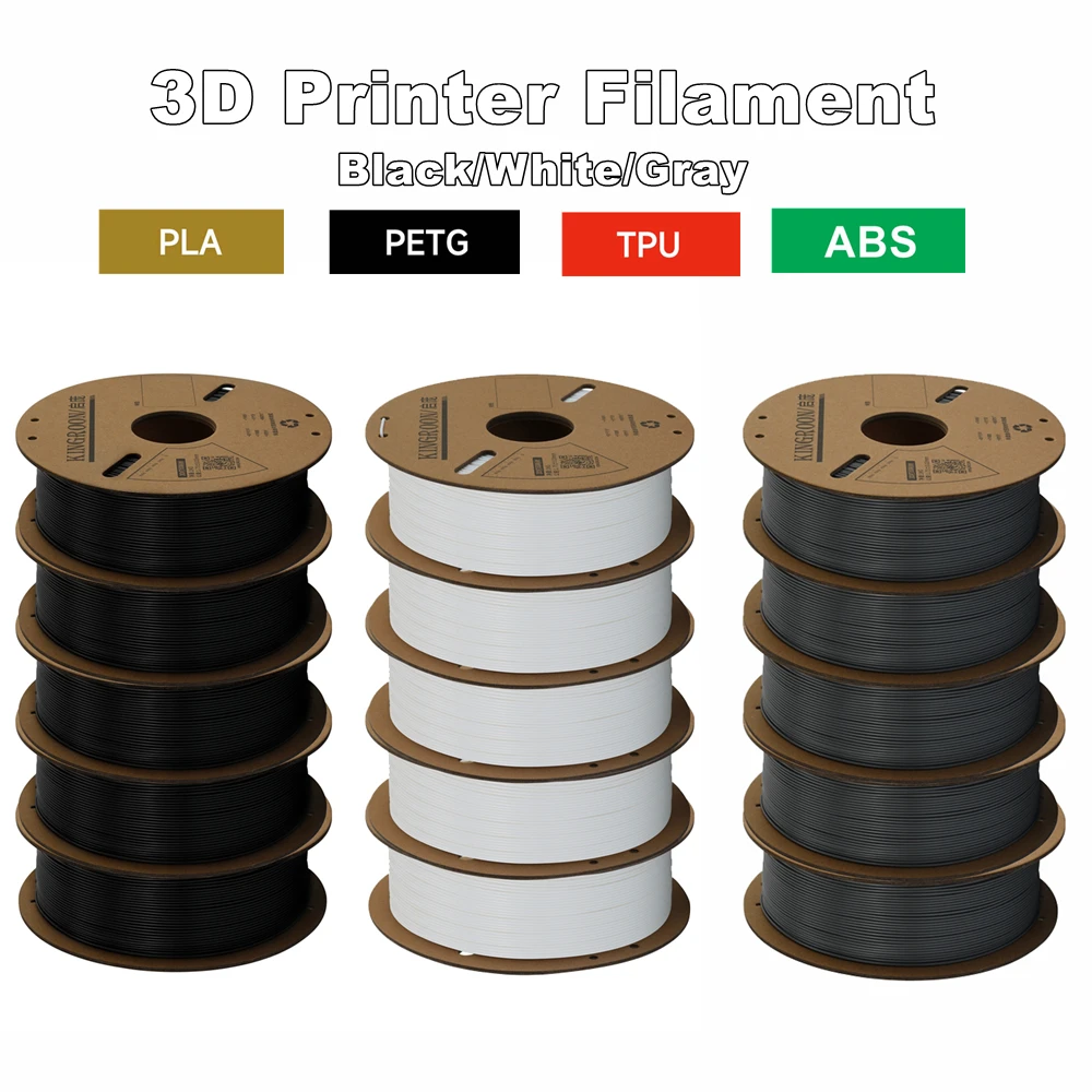 KINGROON 3D Printer Filament 5KG Bundle – PLA, PETG, TPU & ABS – 1.75mm - Image 2