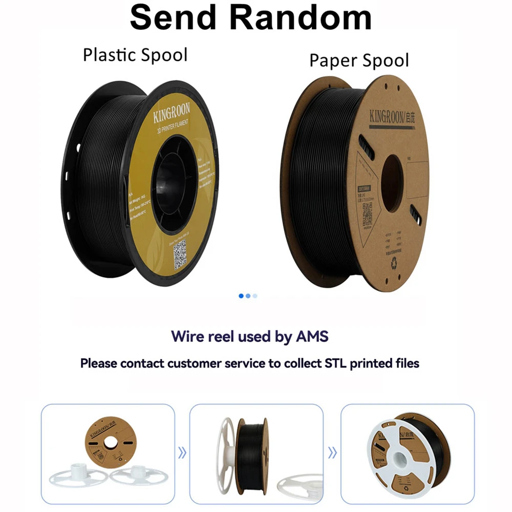 KINGROON 3D Printer Filament 5KG Bundle – PLA, PETG, TPU & ABS – 1.75mm - Image 4