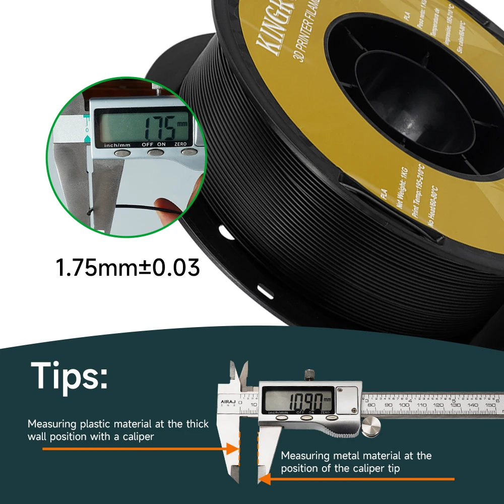 KINGROON 3D Printer Filament 5KG Bundle – PLA, PETG, TPU & ABS – 1.75mm - Image 3